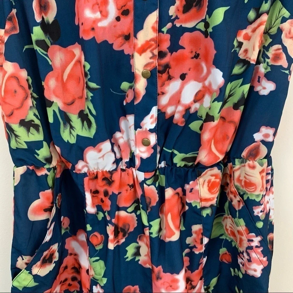 SHADES O F GREY BY MICAH COHEN Romper Womens Extra Small Blue Feminine Romantic - Picture 8 of 9